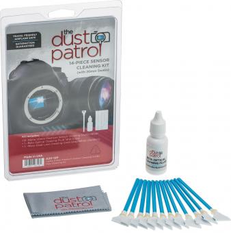 The Dust Patrol Sensor Cleaning Kit w. 12x Alpha Swabs 20mm + Beta Fluid + Micro Fiber Cloth 